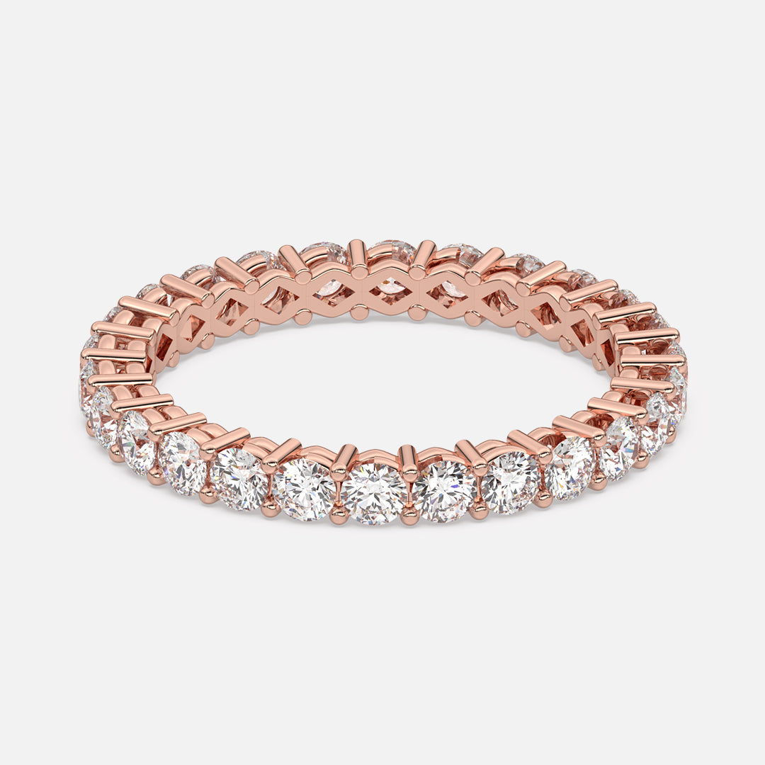 Classic 2.3mm Shared Prong Pavé Eternity Band