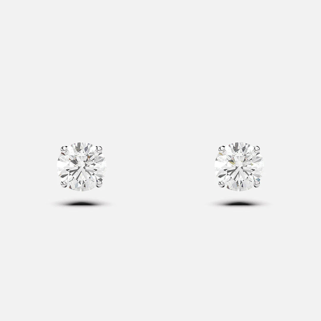 Classic 4-Prong Martini Setting Diamond Stud Earrings