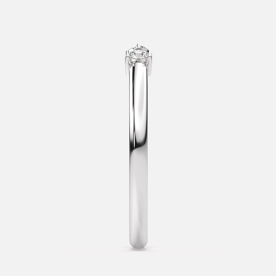 18K White Gold/