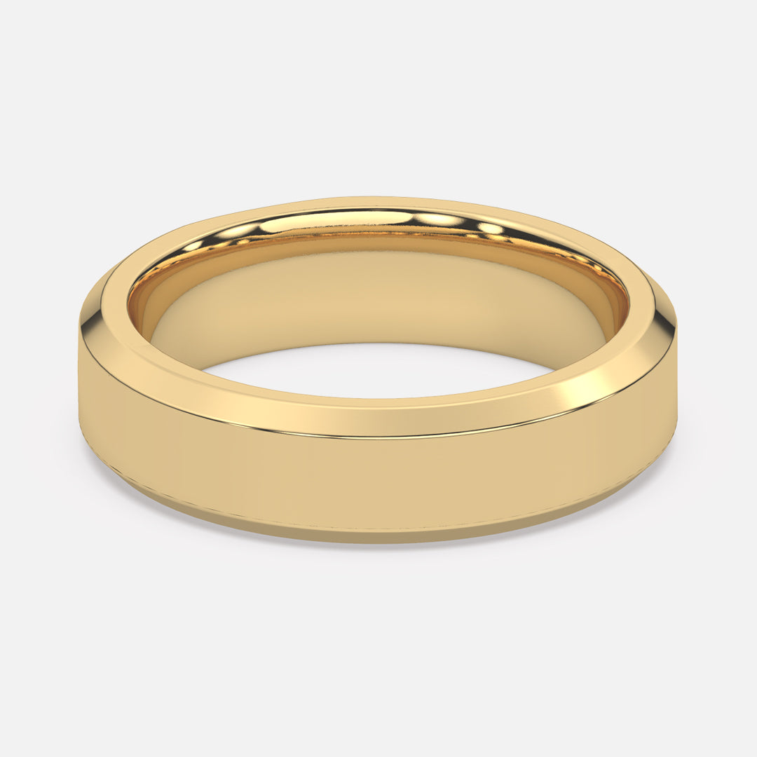 Classic 5mm Beveled Edge Band Ring