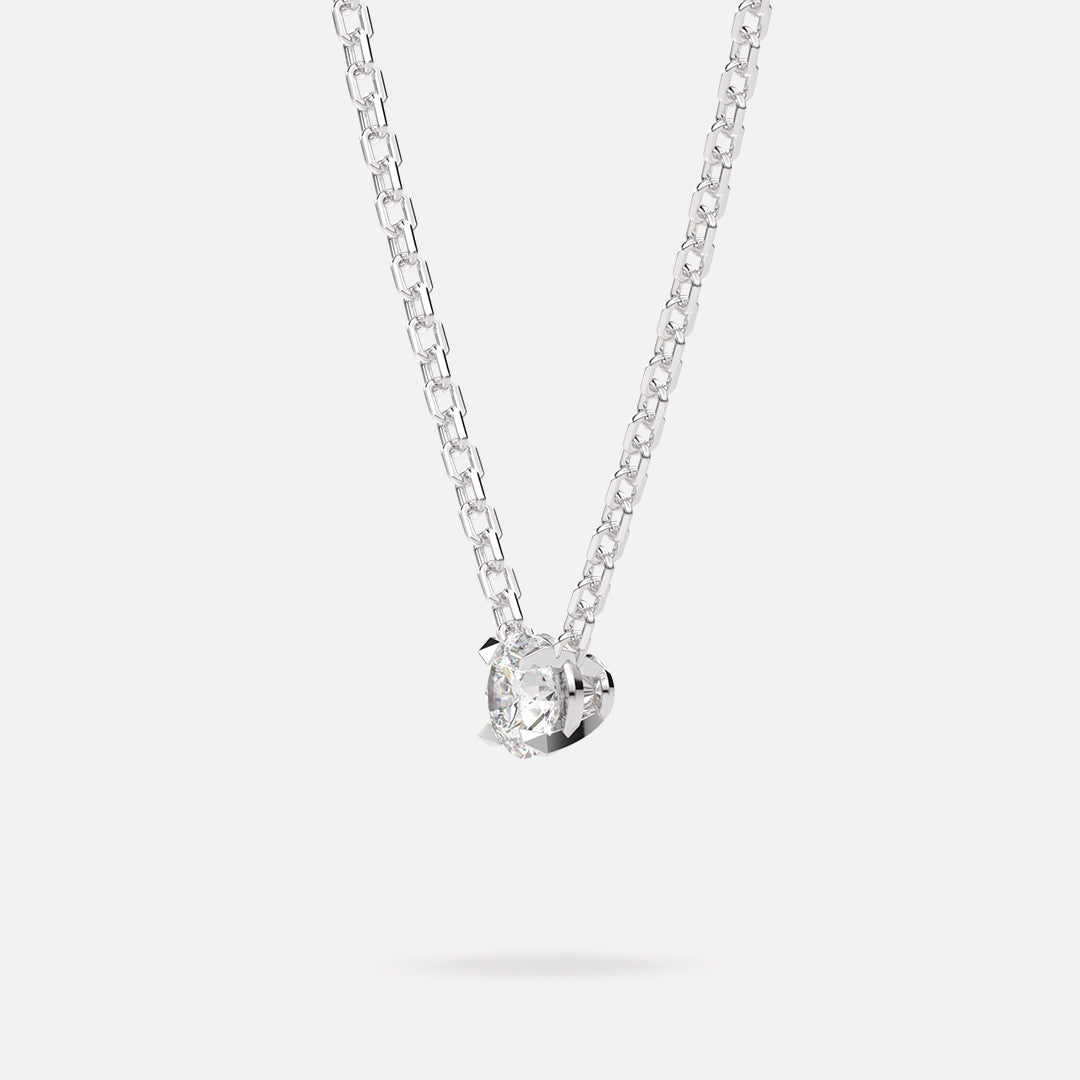 14k White Gold/Round/0.50 ct