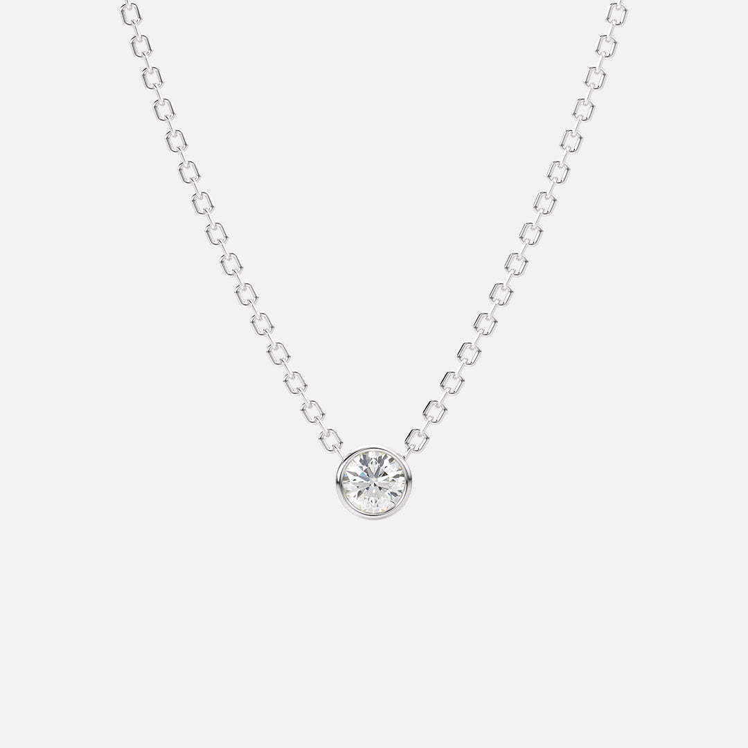 14k White Gold/Round/0.50 ct