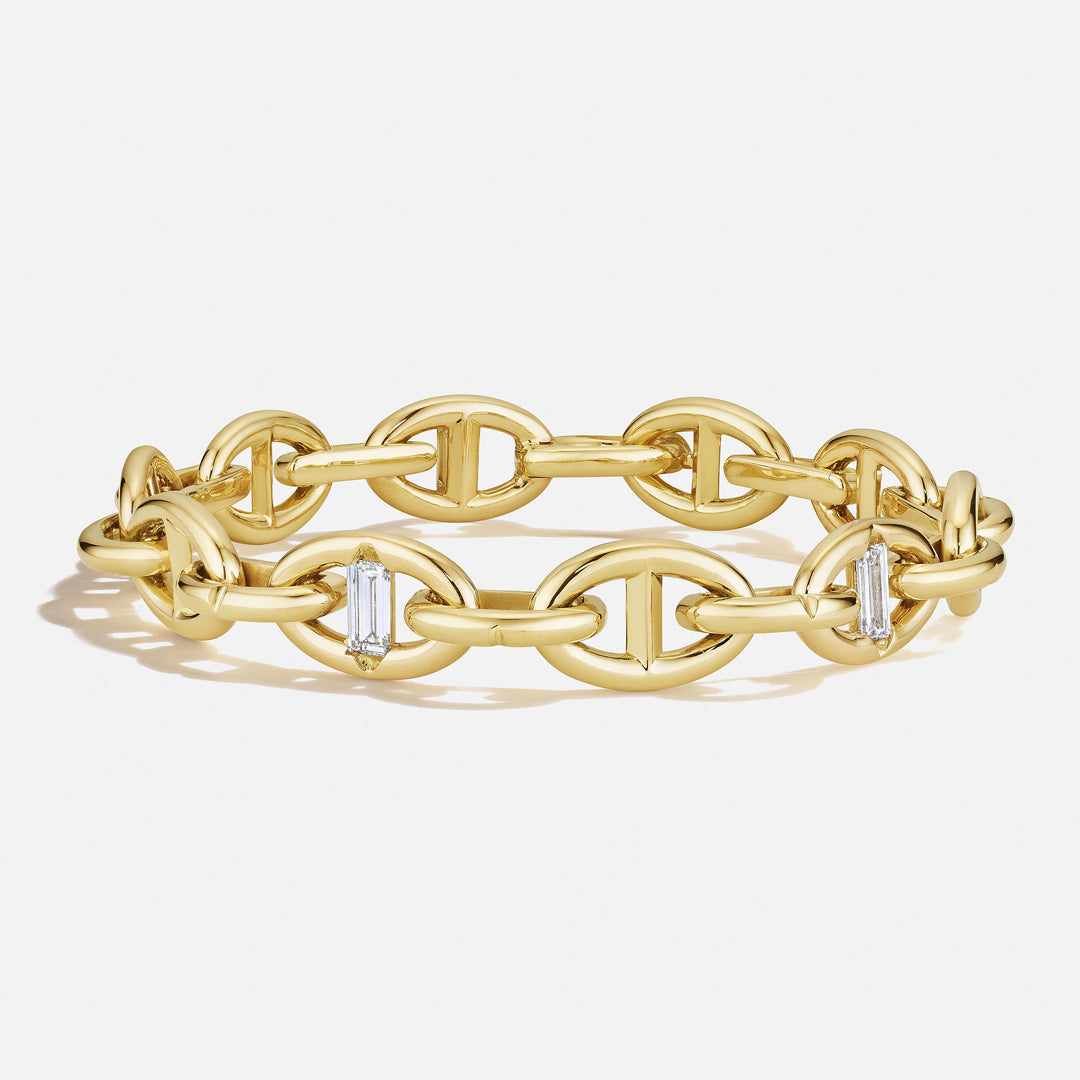 Bombé Anchor Chain Bracelet