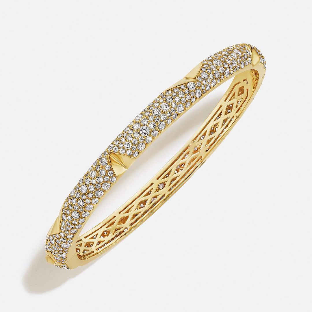 Bombé Pavé Diamond Bangle