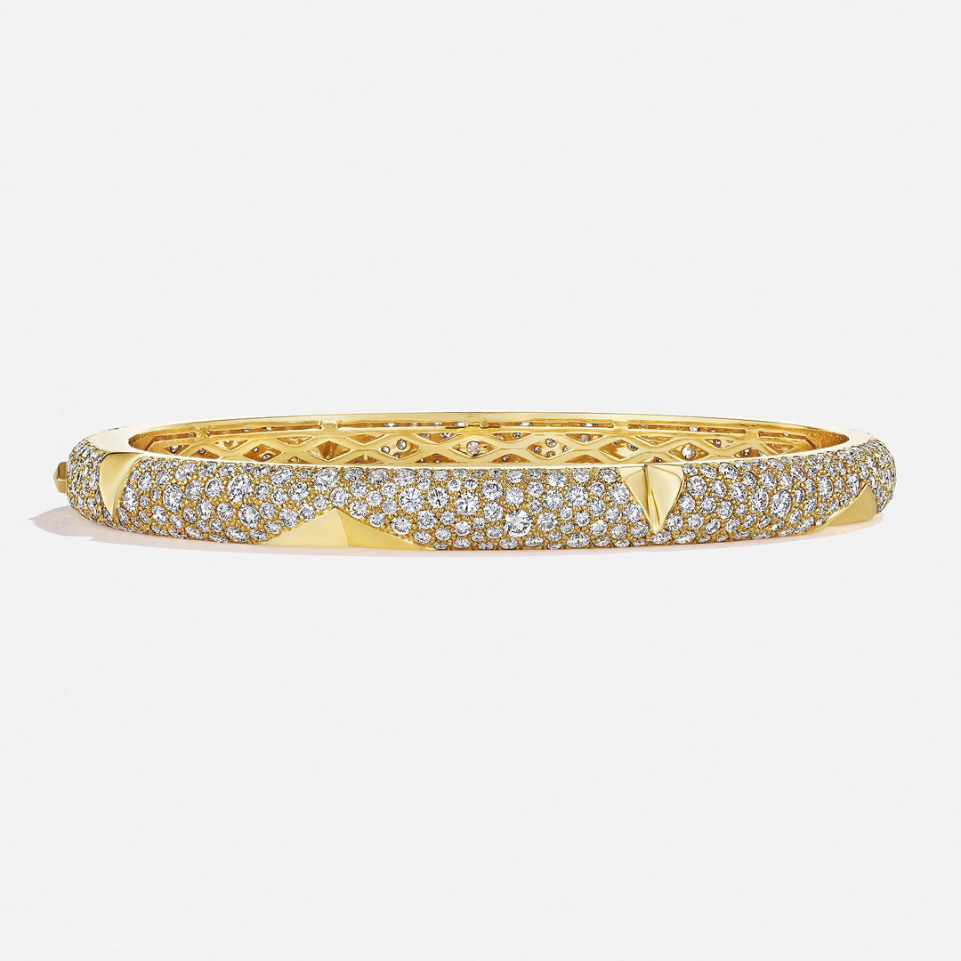 Bombé Pavé Diamond Bangle