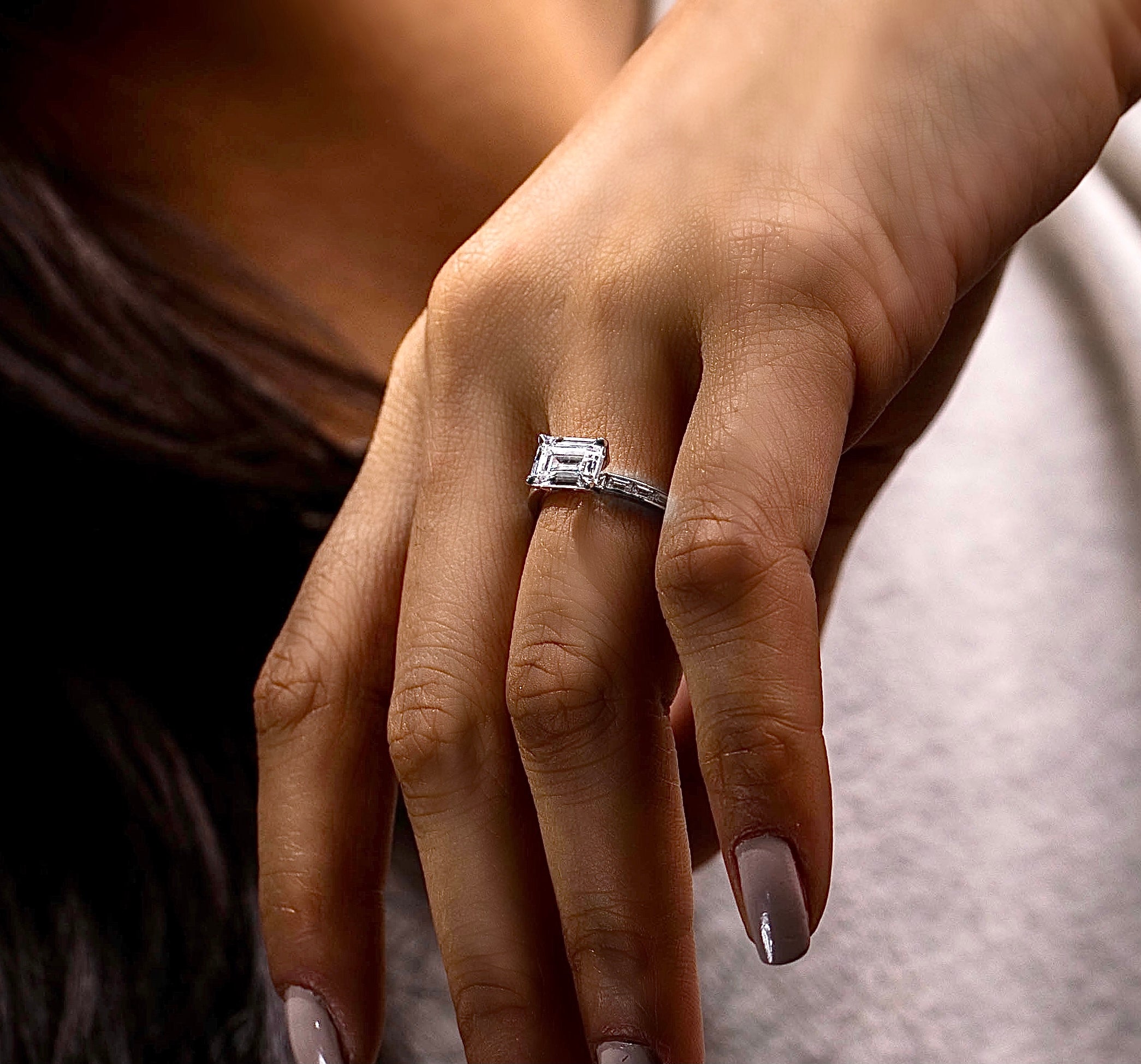 designer australian diamond rhodium plated finger ring for women