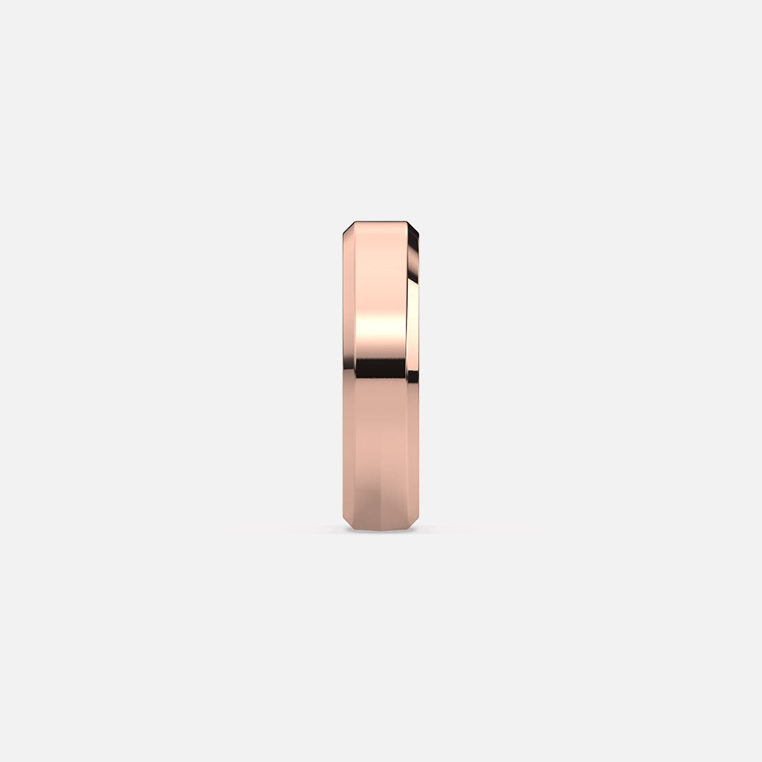 Classic 5mm Beveled Edge Band Ring - Ready to Ship