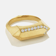 Ascent Elongated Diamond Signet Ring