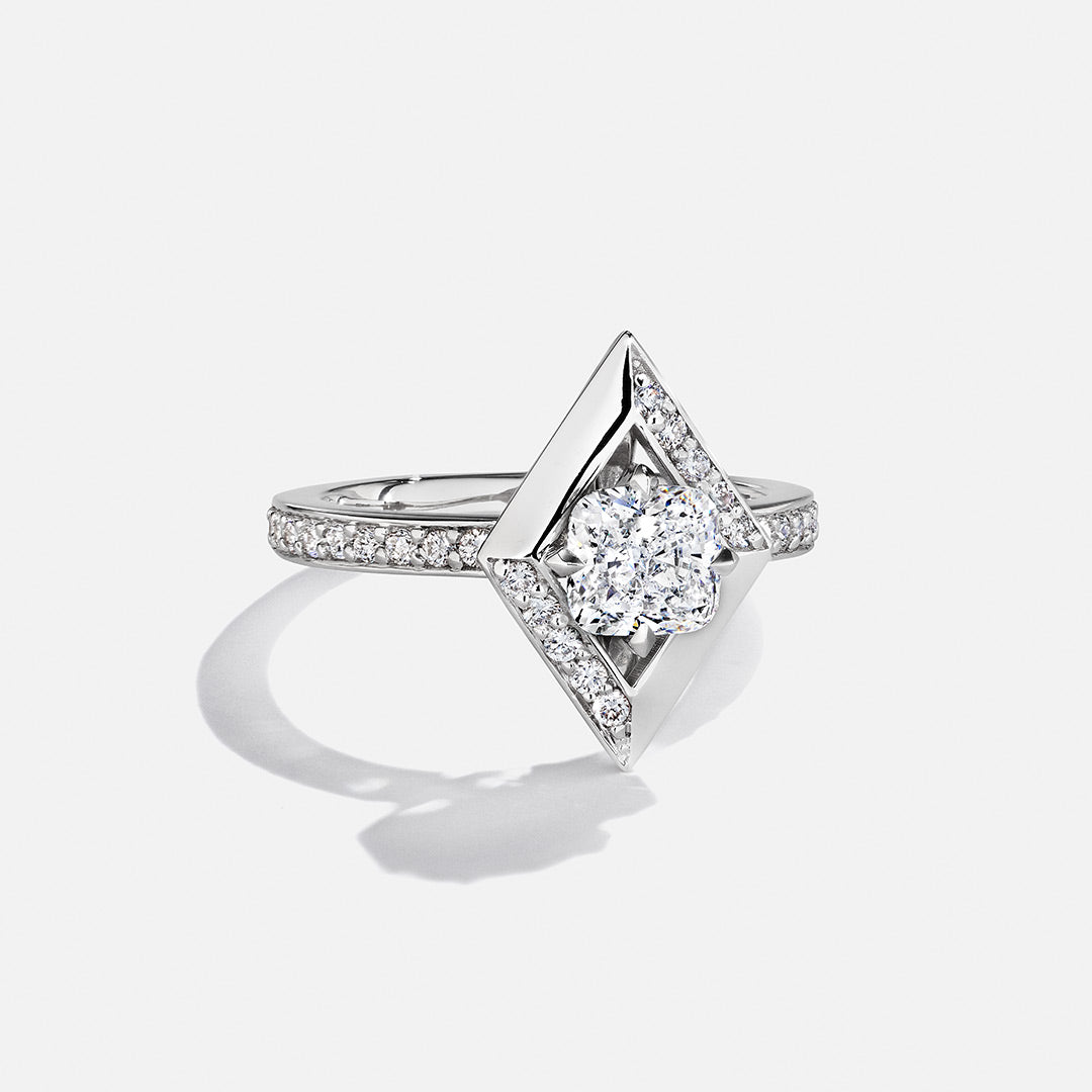 Ascent Diamond Halo Engagement Ring
