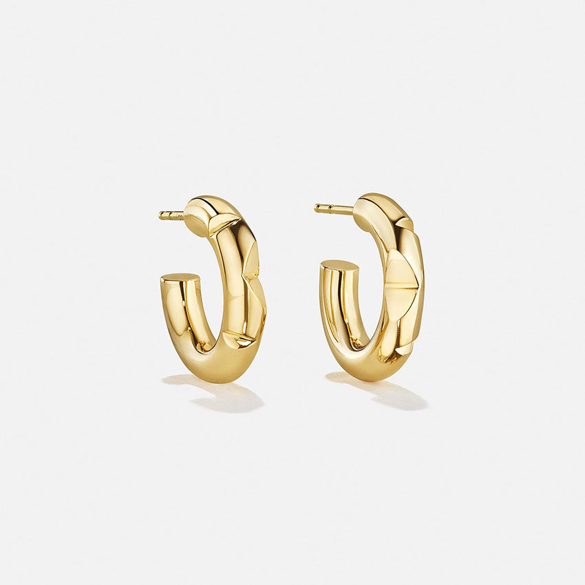 Small Bombé Hoop Earrings – Aether Diamonds