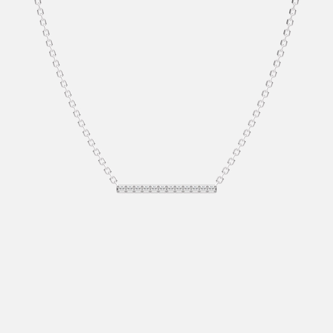 Classic Diamond Bar Necklace - In Stock