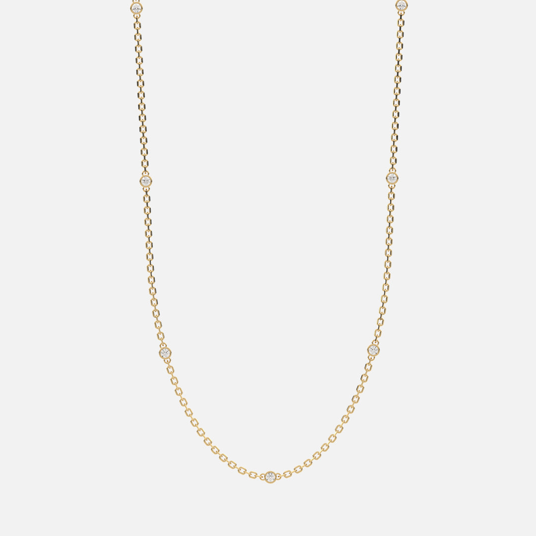 Diamonds by the Yard Necklace, Yellow Gold - In Stock