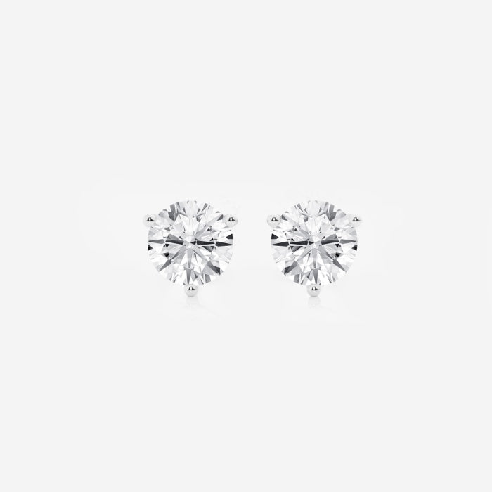 Aether Diamond Three-Prong Martini Stud Earrings