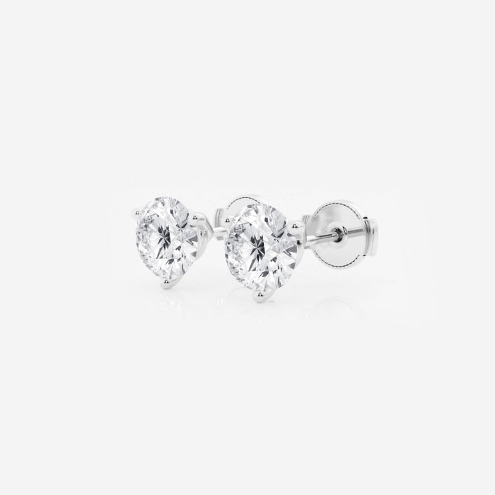 Aether Diamond Three-Prong Martini Stud Earrings