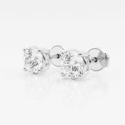Aether Diamond Four Prong Classic Round Stud Earrings