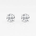 Aether Diamond Four Prong Classic Round Stud Earrings