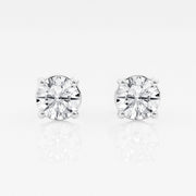 Aether Diamond Four Prong Classic Round Stud Earrings