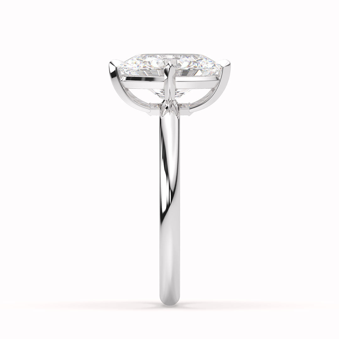Low-Profile Solitaire Diamond Ring with Compass Setting – Aether Diamonds