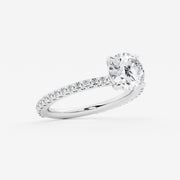Aether Diamond Pave Side Stone Engagement Ring