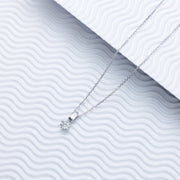 18k White Gold/Cushion