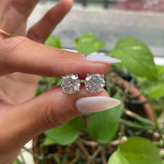 Classic 4-Prong Martini Setting Diamond Stud Earrings