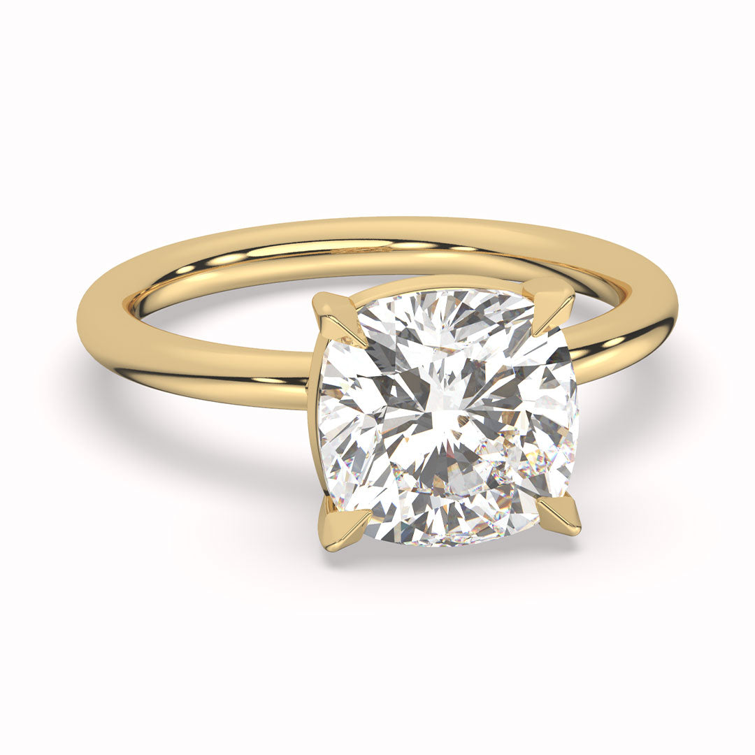 Low-Profile Solitaire Diamond Ring